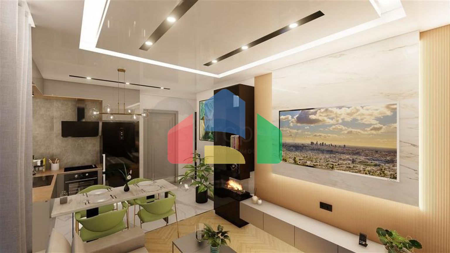 Квартира 1+1 в центре Алании на расстоянии 200 метров до моря