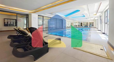 Квартира з видом на море плануванням 1+1 в центрі Аланії