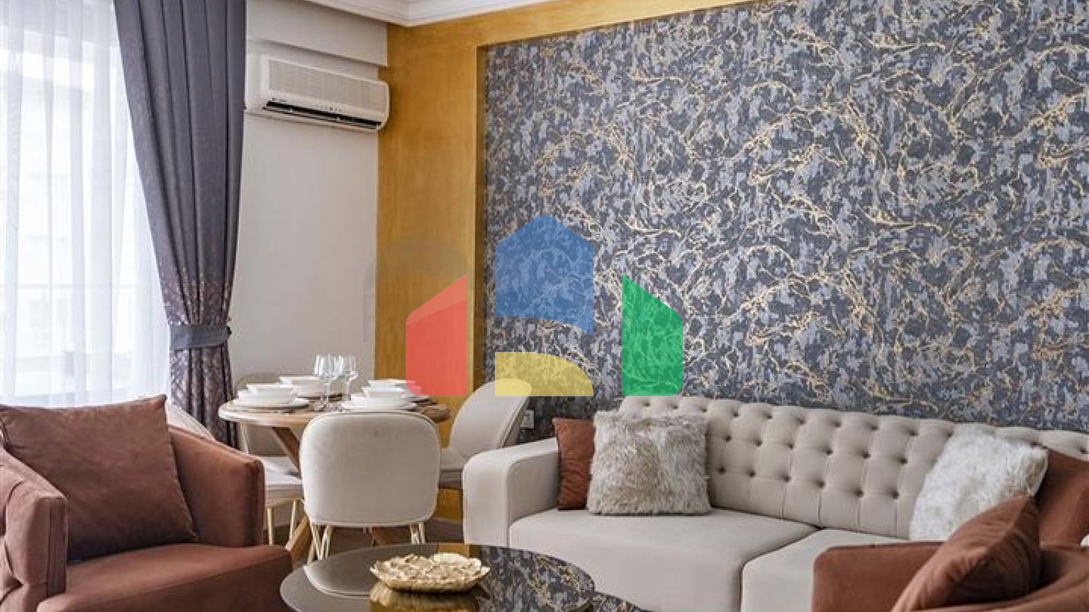 Двокімнатна квартира з ремонтом в 400 м від моря в Аланії