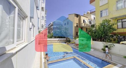 Furnished 2+1 apartment in the very center of Cleopatra — just 350 meters from the sea
