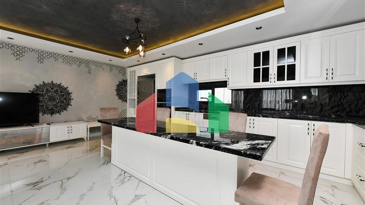 Мебльована вілла 3 + 2 в районі Бекташ