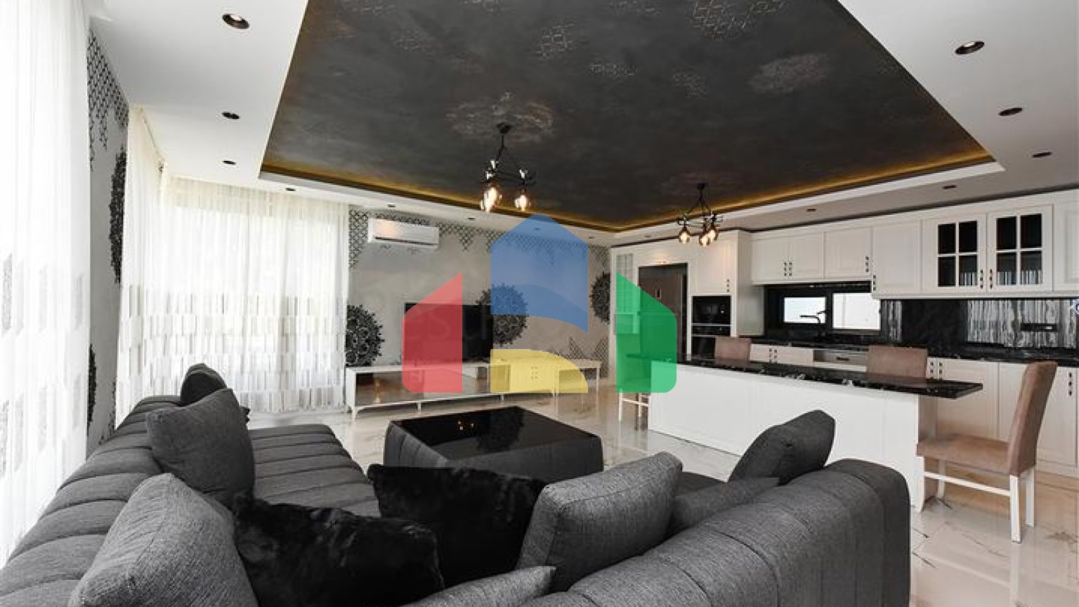 Мебльована вілла 3 + 2 в районі Бекташ