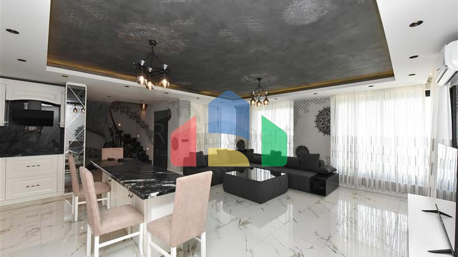 Мебльована вілла 3 + 2 в районі Бекташ