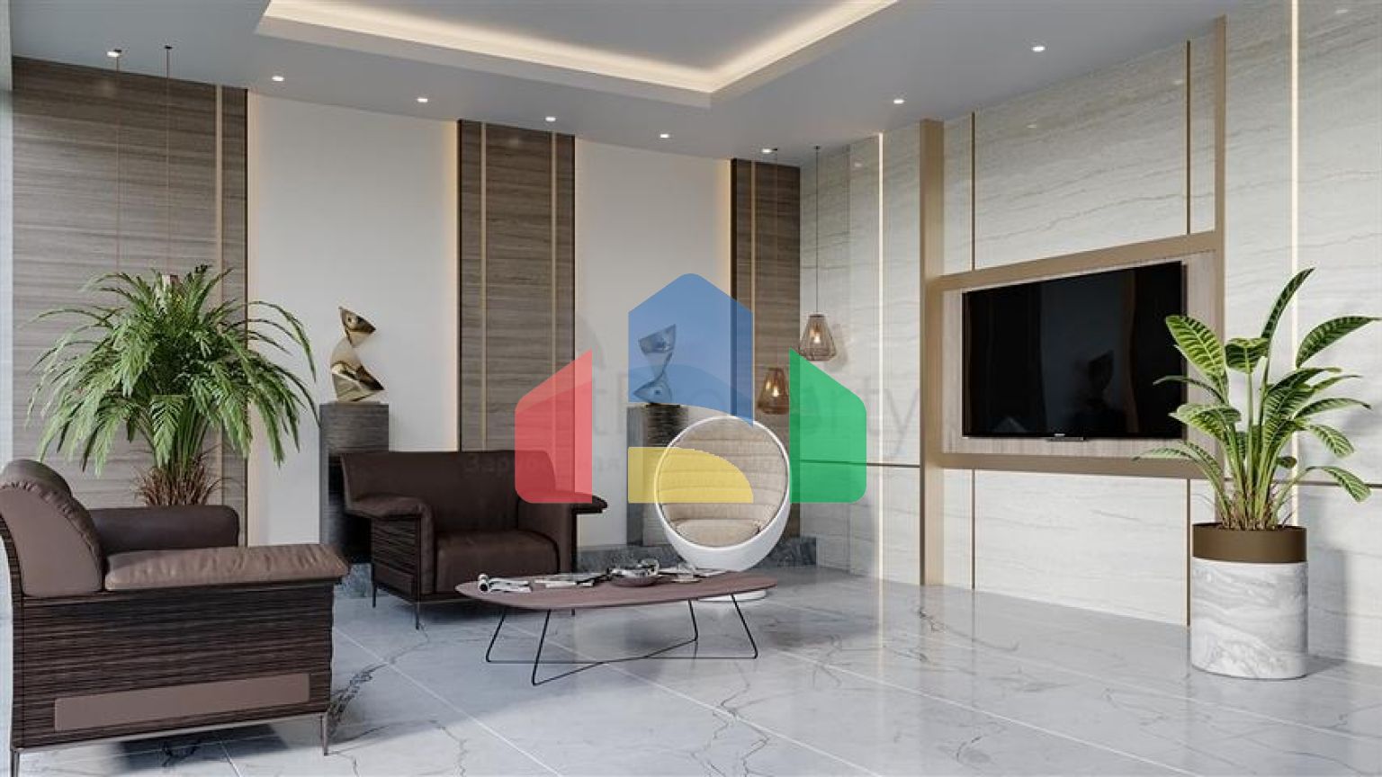 Пентхаус 2+1 в 50м от пляжа Клеопатра