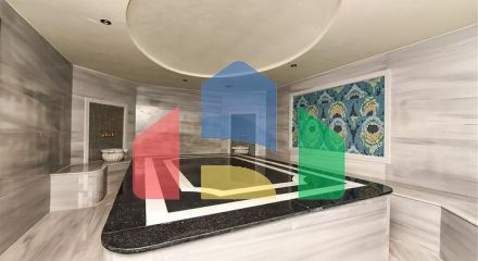 Сучасна квартира 1 + 1 в новому комплексі з видом на море в центрі Аланії