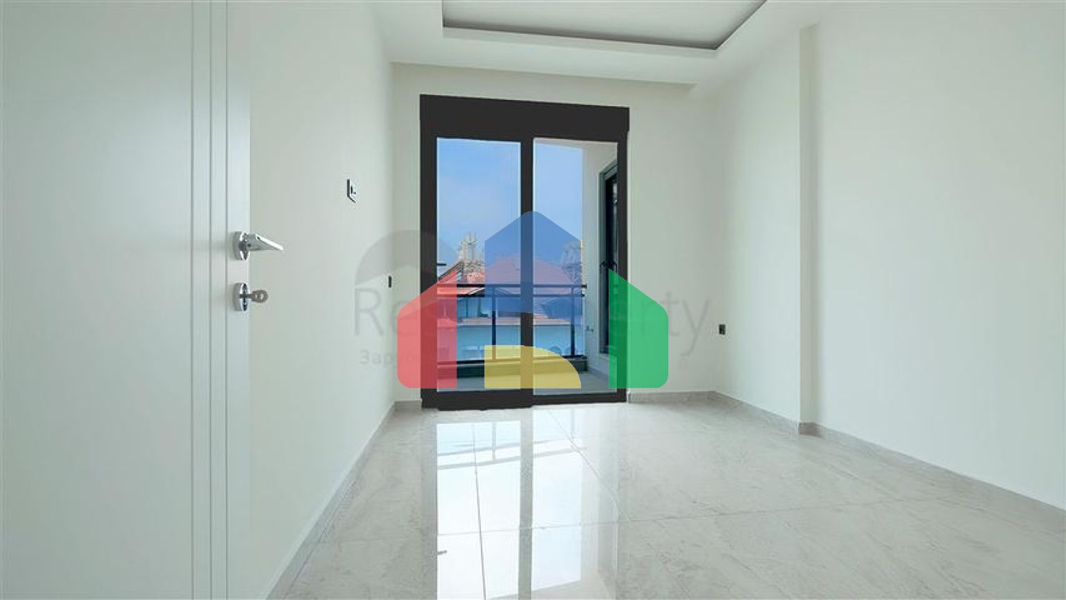 Сучасна квартира 1 + 1 в новому комплексі з видом на море в центрі Аланії