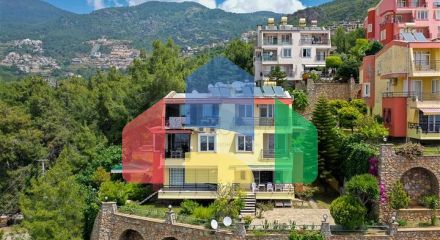 A 2+1 apartment with the best view characteristics in Alanya.