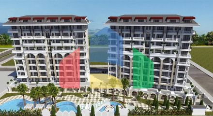 Apartment 1+1 in the Cleopatra area with a residence permit