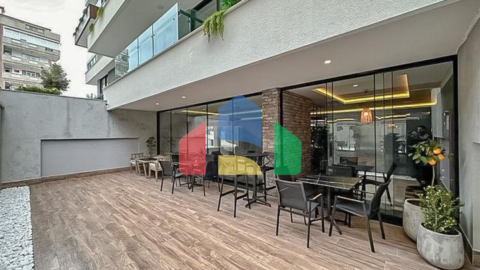 Квартира 1+1 в 200 метрах о пляжа Клеопатры с видом на море