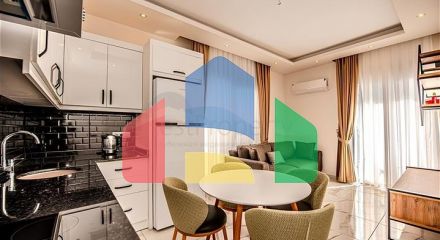 One-bedroom apartment in a new complex in the center of Alanya