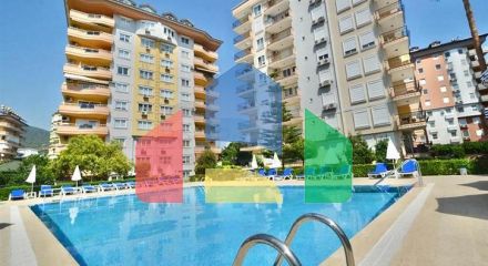 2+1 apartment in the center of Alanya with panoramic sea views