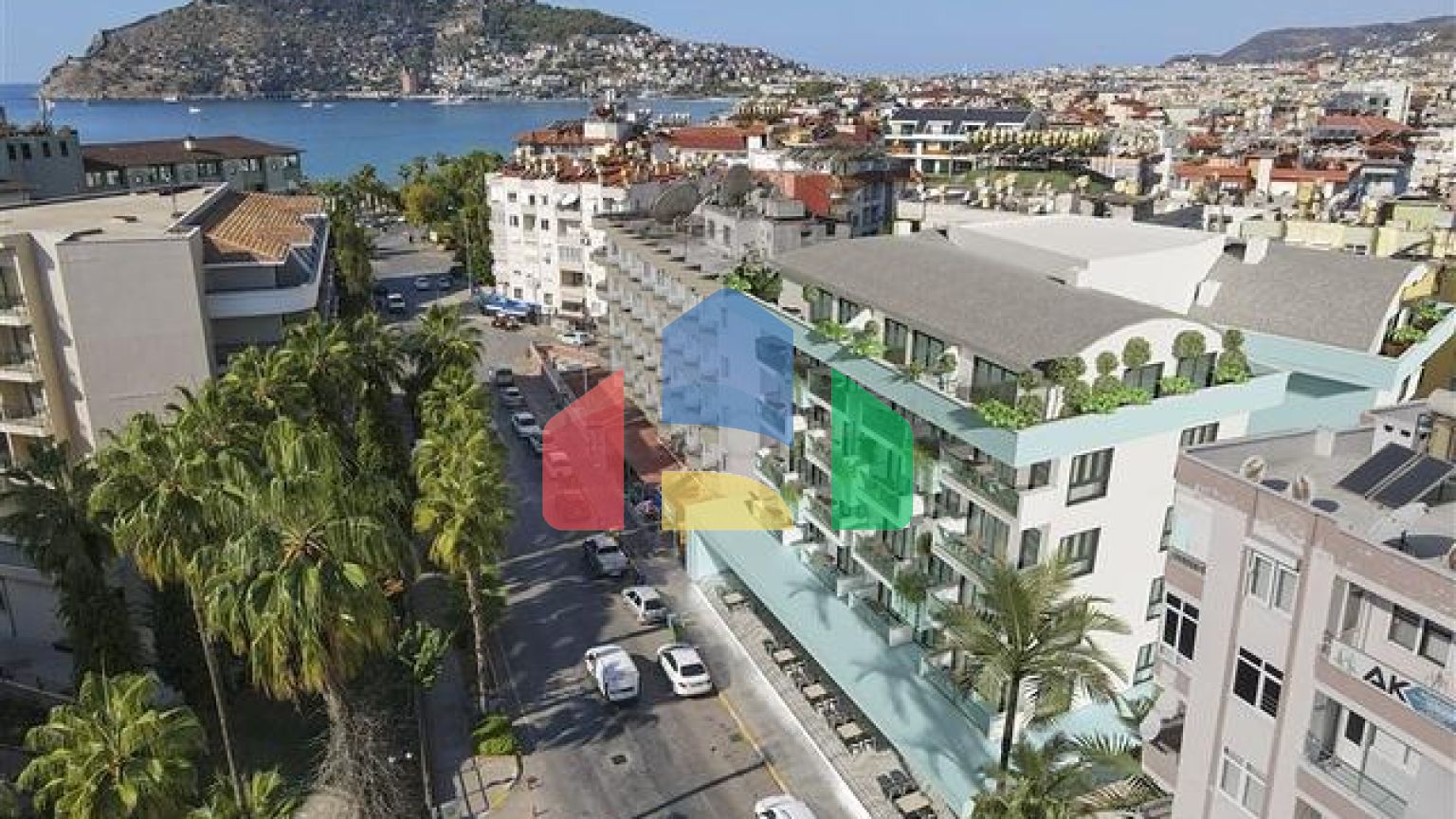 Инвестиционный проект в центре Алании в 200 м от моря
