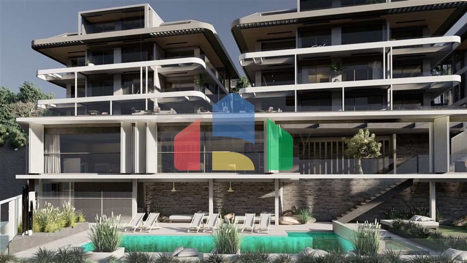 Премиальный комплекс у подножья крепости в Алании