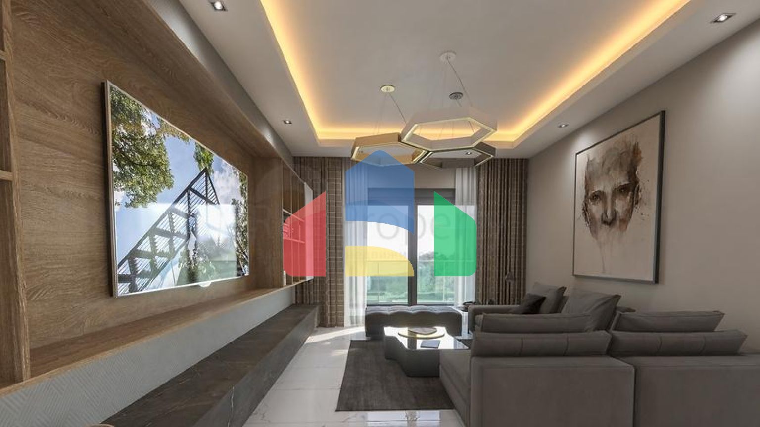 Квартира в новом доме, центр Аланьи район пляжа Клеопатра