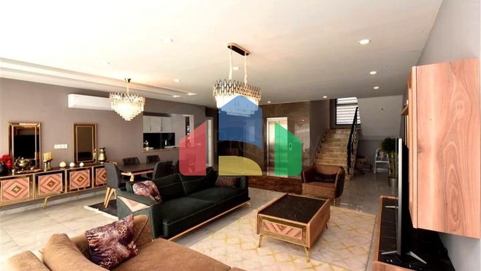 Шикарная меблированная вилла планировкой 5+1 в центре Алании