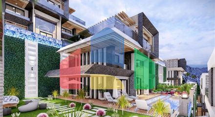 Проект вілл з приголомшливим видом в центрі Аланії Проект вілл з приголомшливим видом в центрі Аланії