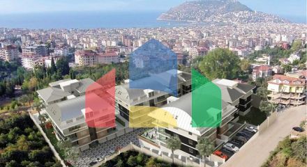Apartments in a new modern complex in the center of Alanya