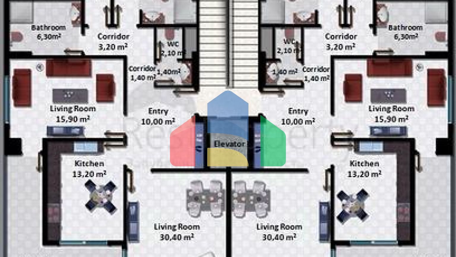 Квартиры в новом современном комплексе в центре Алании