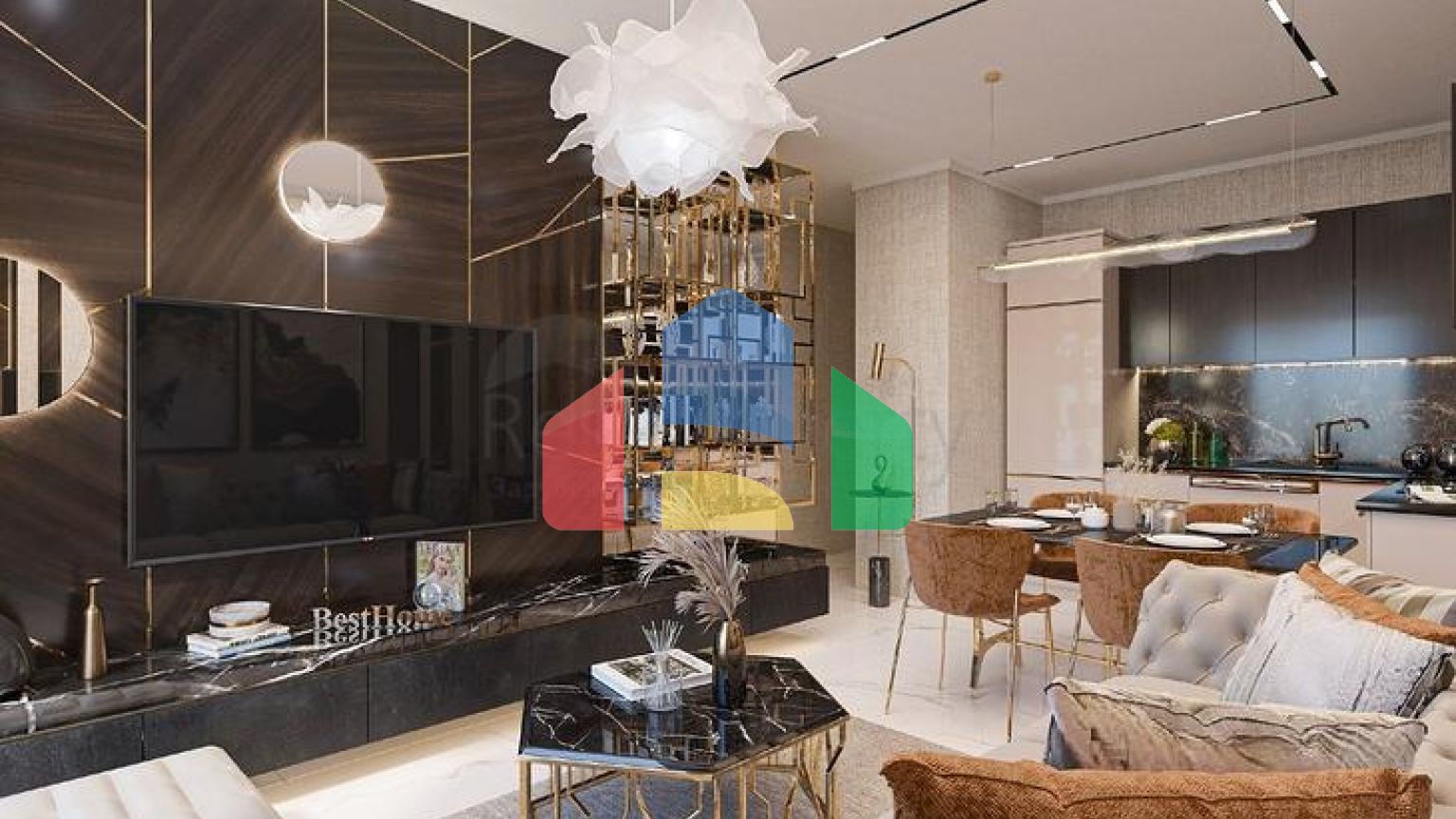 Апартаменти 1+1 в центрі Аланії, в крокової доступності до пляжу Клеопатри