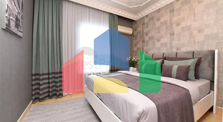 Квартира планировкой 2+1 в 400 метрах от пляжа  Клеопатры