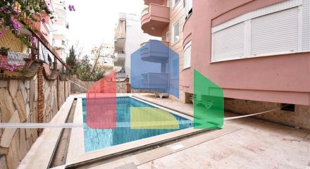 Квартира планировкой 2+1 в 400 метрах от пляжа  Клеопатры