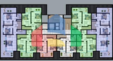 Новый комплекс с отельной инфраструктурой у пляжа Клеопатры