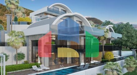5+1 luxury villa project in the center of Alanya with stunning panoramic views