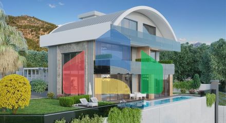 5+1 luxury villa project in the center of Alanya with stunning panoramic views