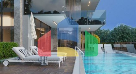 5+1 luxury villa project in the center of Alanya with stunning panoramic views
