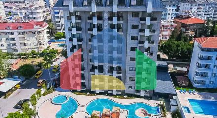 Современная трёхкомнатная квартира 2+1 в центре Аланьи