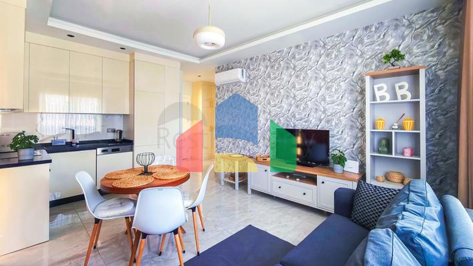 Современная трёхкомнатная квартира 2+1 в центре Аланьи