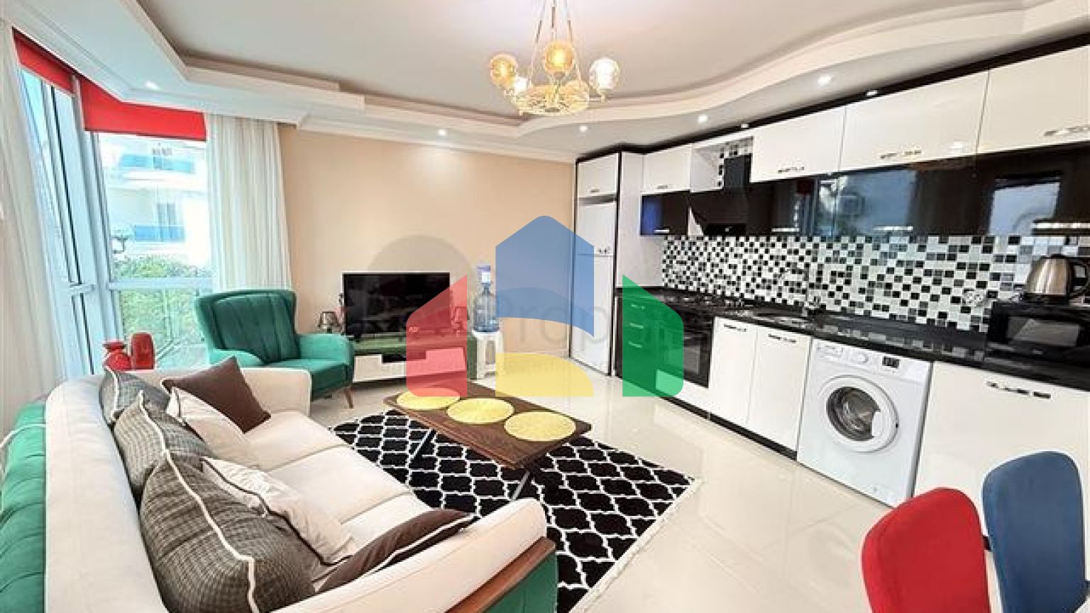 Двокімнатна квартира 1 + 1 в районі Клеопатра