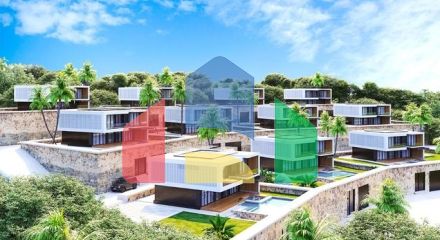 Двоповерхова вілла з видом на море в районі Бекташ