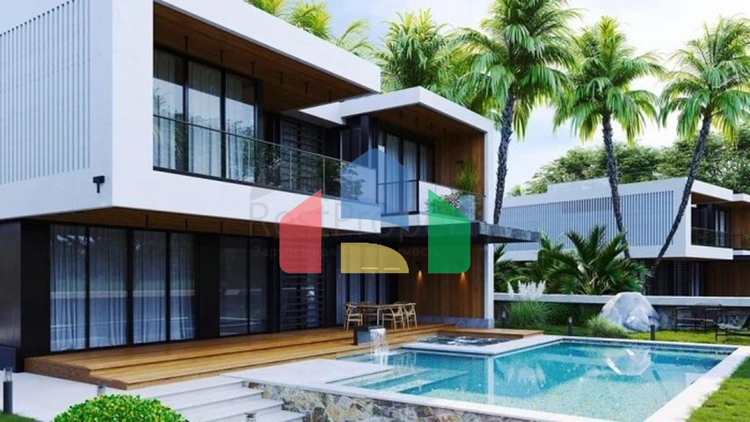 Двоповерхова вілла з видом на море в районі Бекташ