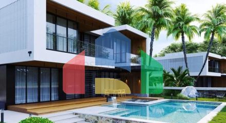 Двоповерхова вілла з видом на море в районі Бекташ