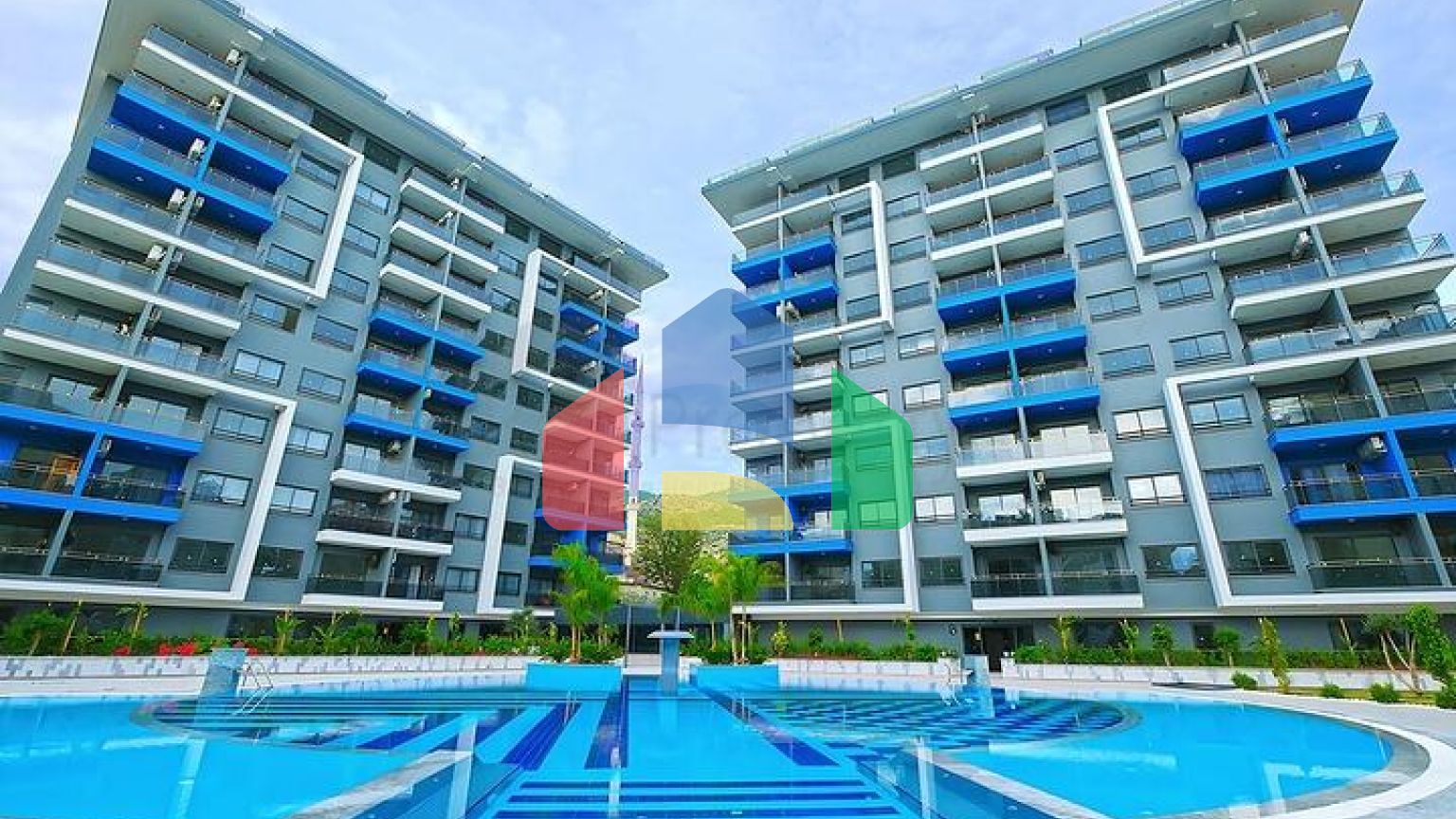 Квартира 2+1 в новом комплексе рядом с пляжем Клеопатра