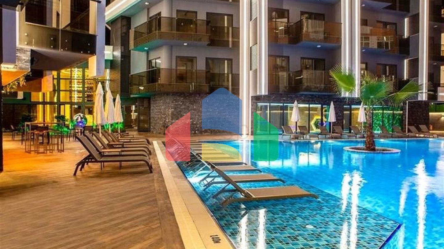 Квартира 1+1 с полной инфраструктурой в районе Клеопатра