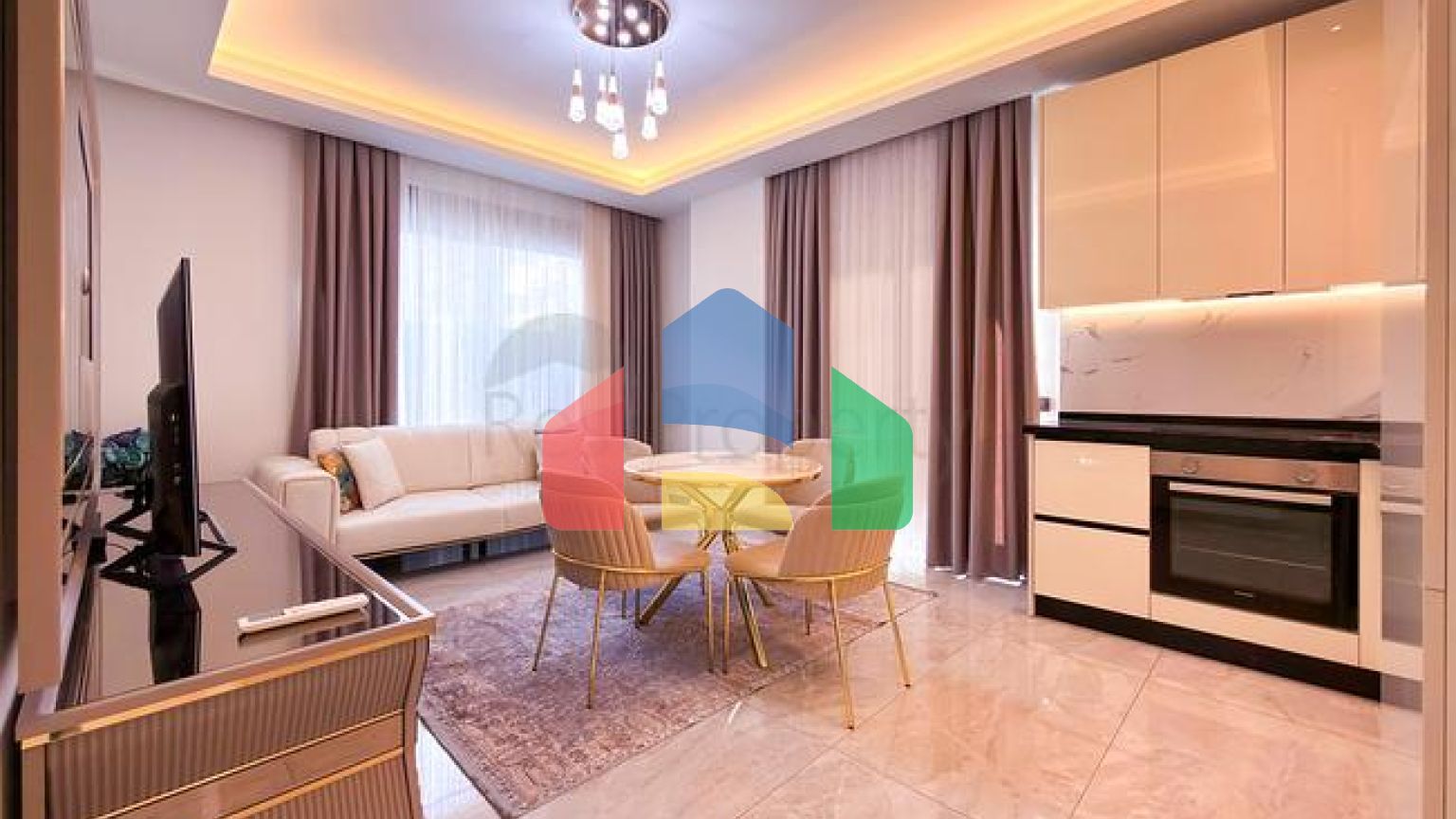 Современная трёхкомнатная квартира 2+1 в центре Аланьи