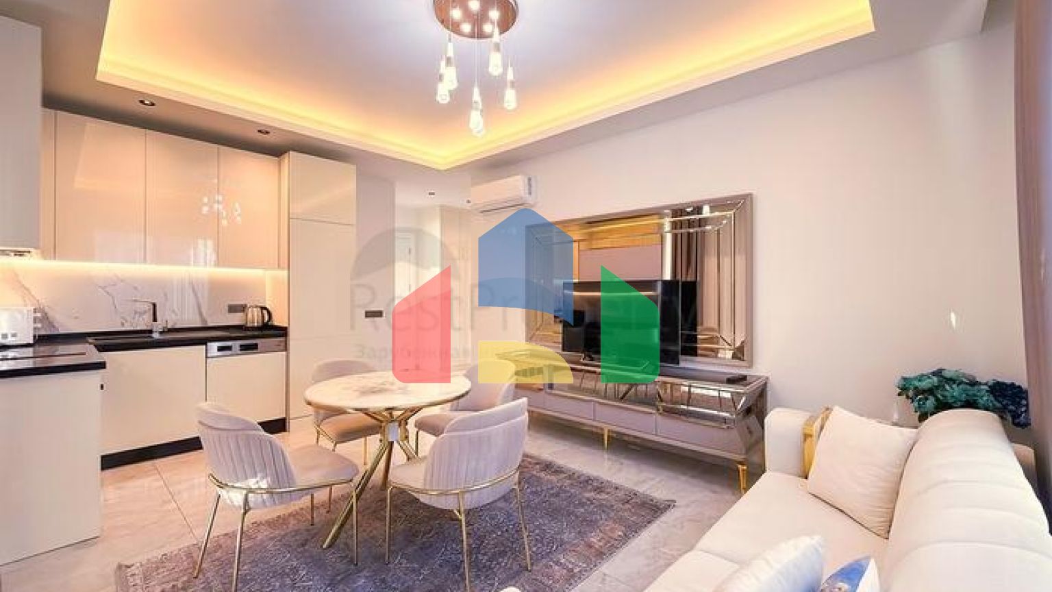 Современная трёхкомнатная квартира 2+1 в центре Аланьи