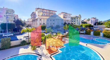 Двухкомнатная квартира 2+1 в центральной части Аланьи рядом с городской инфраструктурой