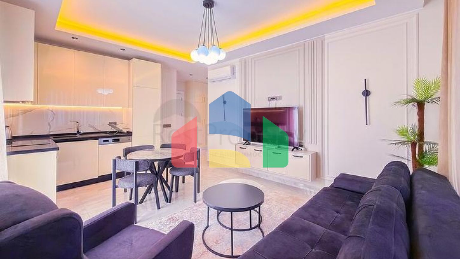 Двухкомнатная квартира 2+1 в центральной части Аланьи рядом с городской инфраструктурой