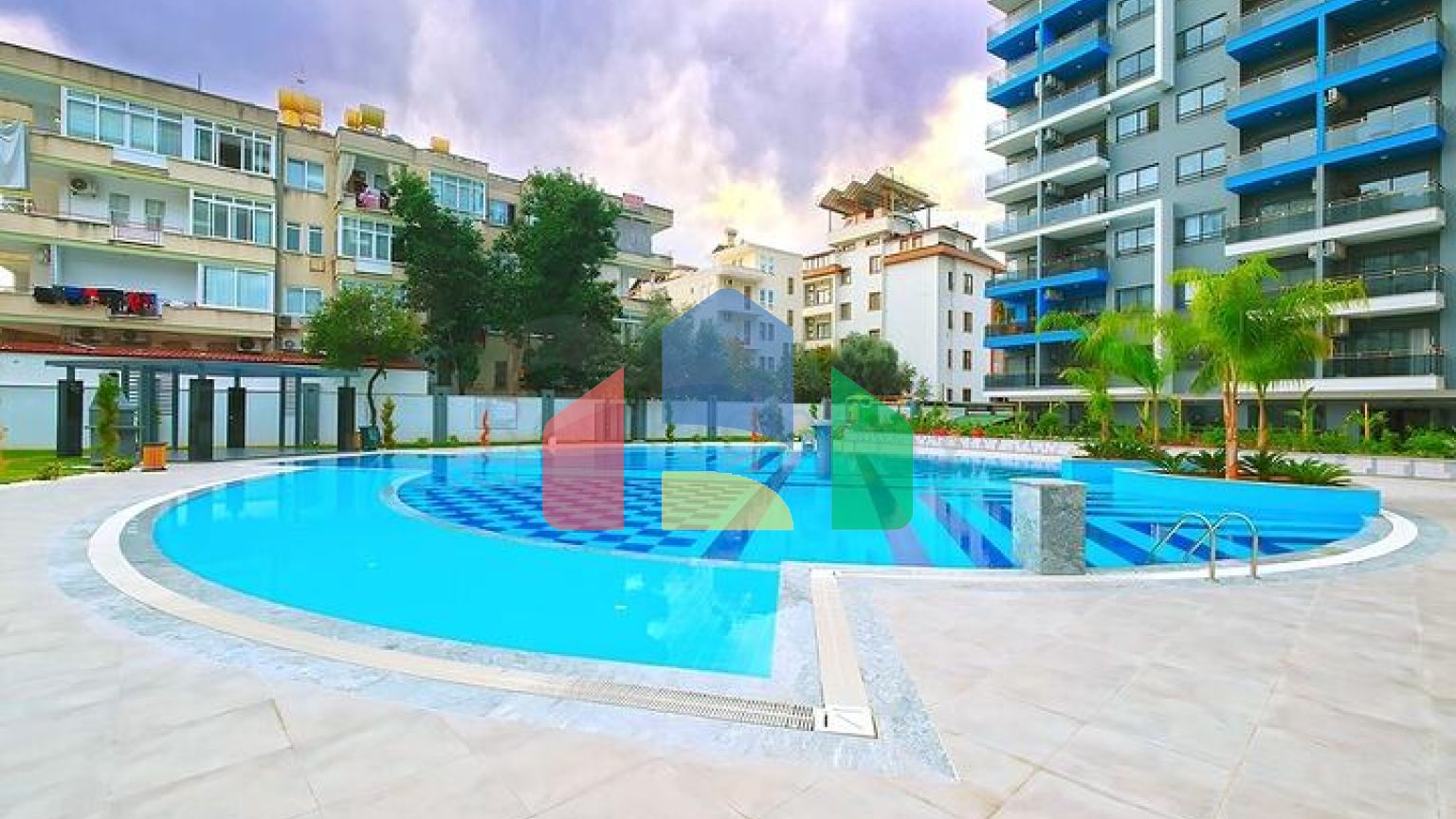 Квартира 1+1 в современном комплексе рядом с пляжем Клеопатра