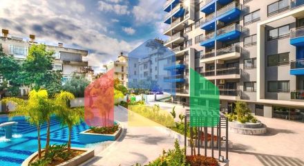 Квартира 1+1 в современном комплексе рядом с пляжем Клеопатра