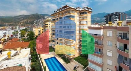 Просторная меблированная квартира 2+1 в районе Аланья центр