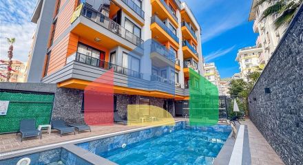 Двухкомнатная квартира 1+1 в центре Аланьи рядом с городской жизнью