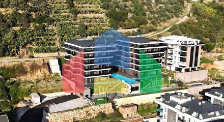 Современная квартира 1+1 в благоустроенном жилом комплексе района Клеопатра