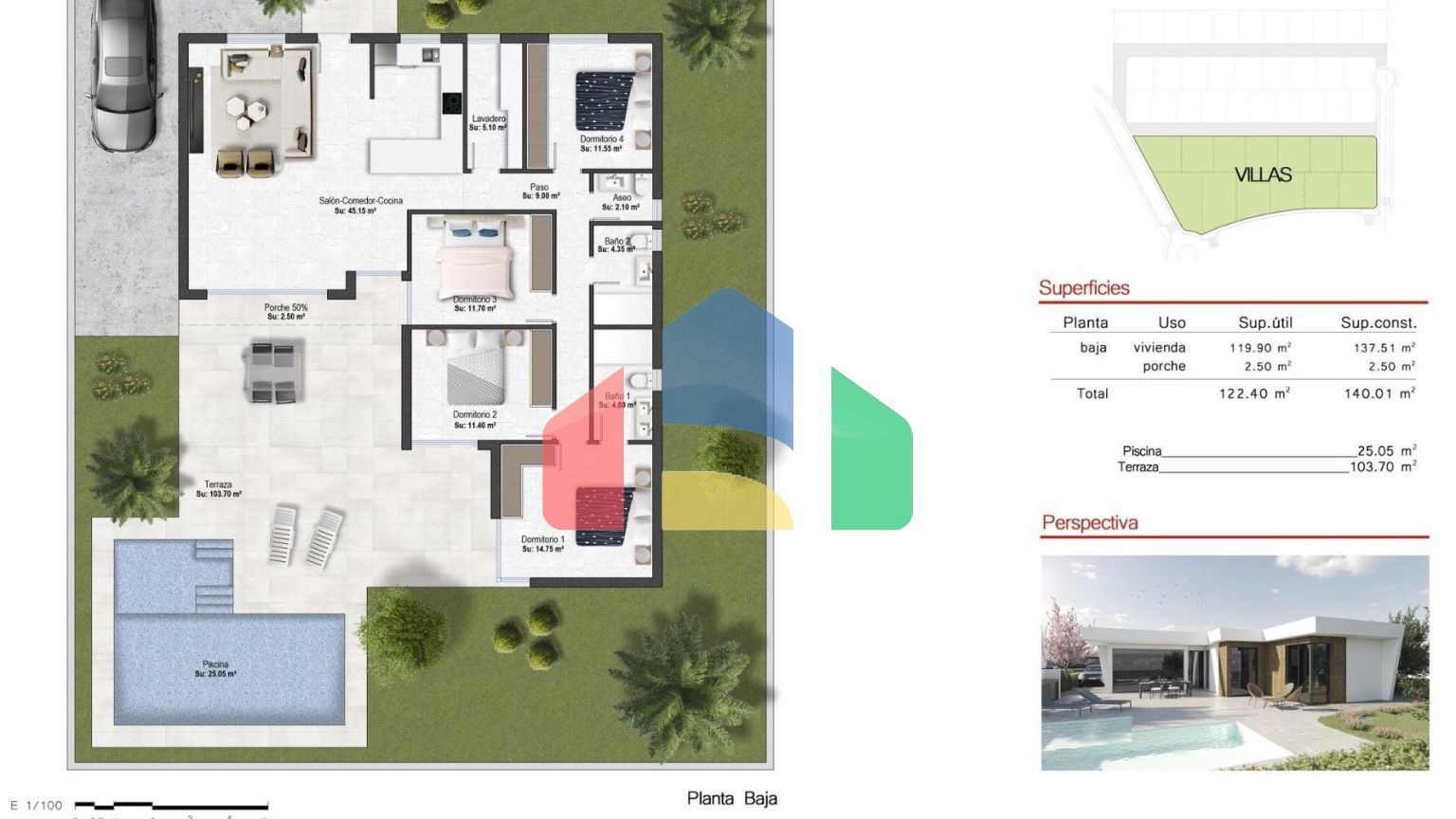 НОВЫЕ ОДНОЭТАЖНЫЕ ВИЛЛЫ НА ГОЛЬФ-КУРОРТЕ АЛЬТAНА, МУРСИЯ