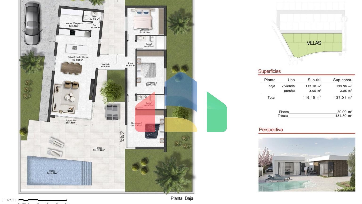 НОВЫЕ ОДНОЭТАЖНЫЕ ВИЛЛЫ НА ГОЛЬФ-КУРОРТЕ АЛЬТAНА, МУРСИЯ
