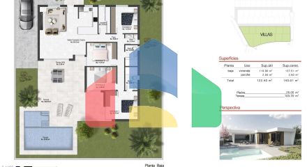 НОВЫЕ ОДНОЭТАЖНЫЕ ВИЛЛЫ НА ГОЛЬФ-КУРОРТЕ АЛЬТAНА, МУРСИЯ