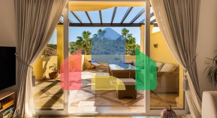 Stylish Apartment with Mountain and Garden Views in Casares Playa